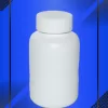 Envase 200 ml tipo Pastillero color Blanco con tapa a la vista en fondo azul