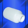 Envase 200 ml tipo Pastillero color Blanco con tapa a la vista acostada en fondo azul