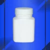 Envase 80 ml tipo Pastillero color Blanco cuadrado con tapa a la vista en fondo azul