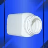 Envase 80 ml tipo Pastillero color Blanco cuadrado con tapa a la vista acostada en fondo azul