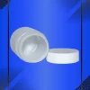Envase 50 ml tipo Tarro color Natural con tapa a la vista acostada en fondo azul