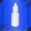 Gotero de 15 ml color blanco con tapa blanca con leyenda escrita