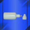 Gotero de 30 ml color blanco con tapa blanca acostado