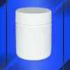 Envase 40 ml tipo Tarro color Blanco con tapa a la vista en fondo azul