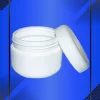 Envase 150 ml tipo Pomadero color Blanco con tapa a la vista en fondo azul
