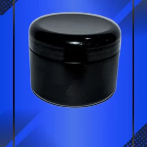 Frasco Tarro Pomadero 180 Ml Gr Estético Plástico Negro Tapa Domo