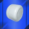 Envase 290 ml tipo Pomadera color Blanco con tapa a la vista acostada en fondo azul