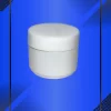 Envase 5 ml tipo Pomadero color Blanco con tapa a la vista en fondo azul