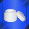 Envase 120 ml tipo Pomadero color Blanco con tapa a la vista en fondo azul