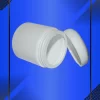 Envase 100 ml tipo Tarro color Blanco con tapa domo a la vista acostada en fondo azul